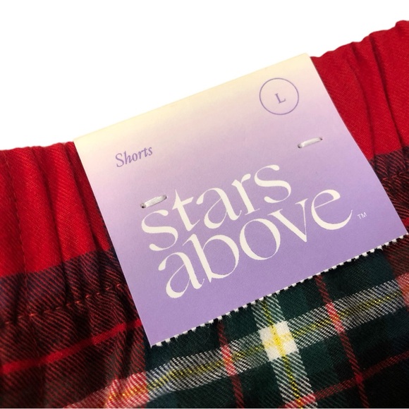 Plaid Lightweight Flannel Womens Pajama Shorts, Sz Large, New. - Picture 4 of 7